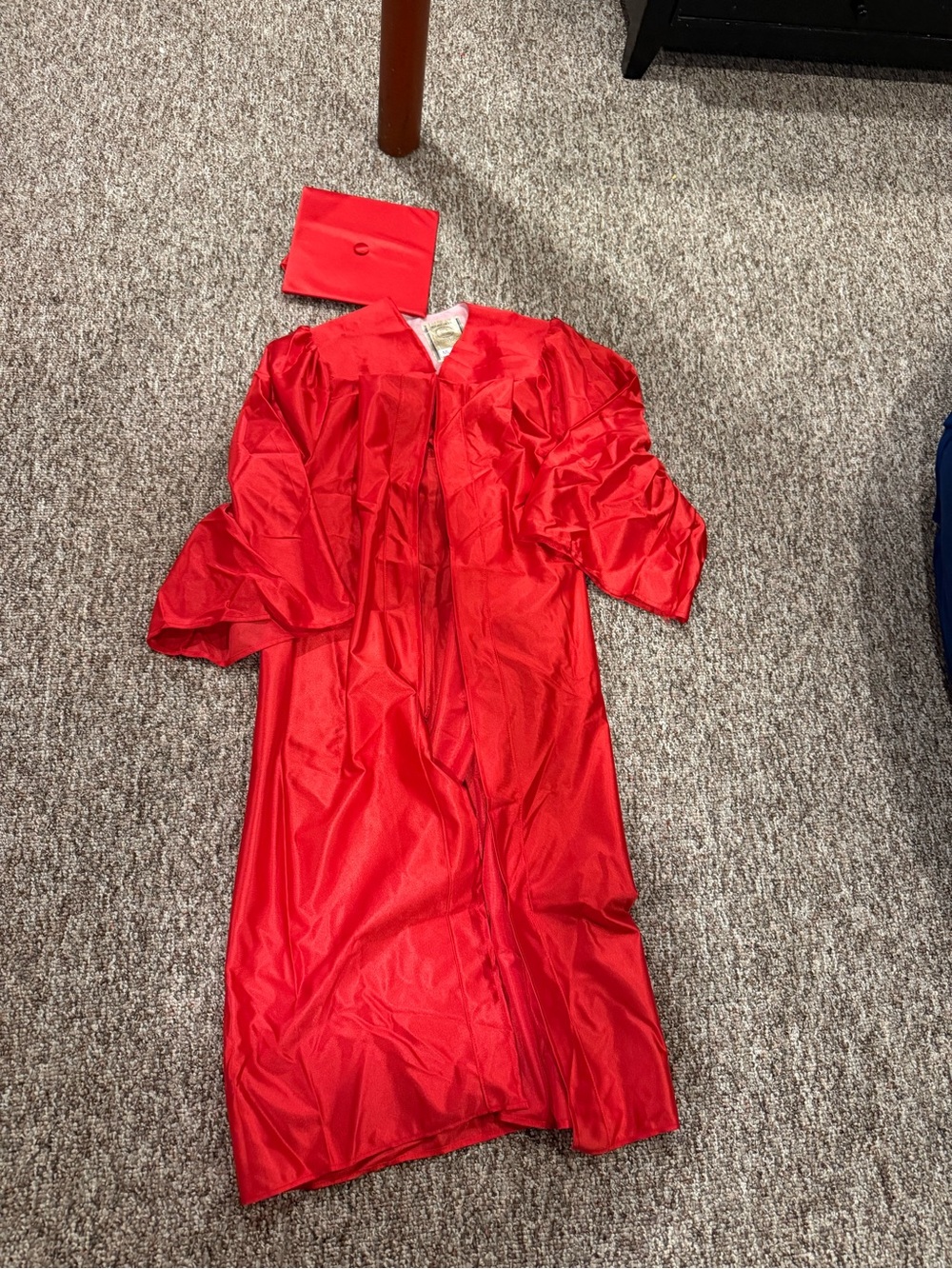 Adult Red Graduation Costume Gown and Cap